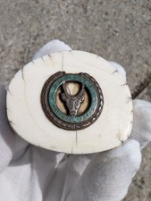 Vintage Uganda National Park Guard Metal Enamel Trophy Medal Gazelle Badge