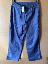 Banana Republic Linen Blend High Rise Pull On Blue Pants Medium