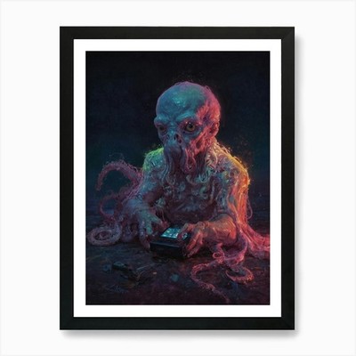 Oktopus 34 Kunstdruck gerahmt Wandbild Poster Leinwanddruck Bild