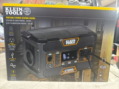 Klein Tools KTB500 Portable Power Supply, 505 Wh, 500W, up to 1000W Pure Sine