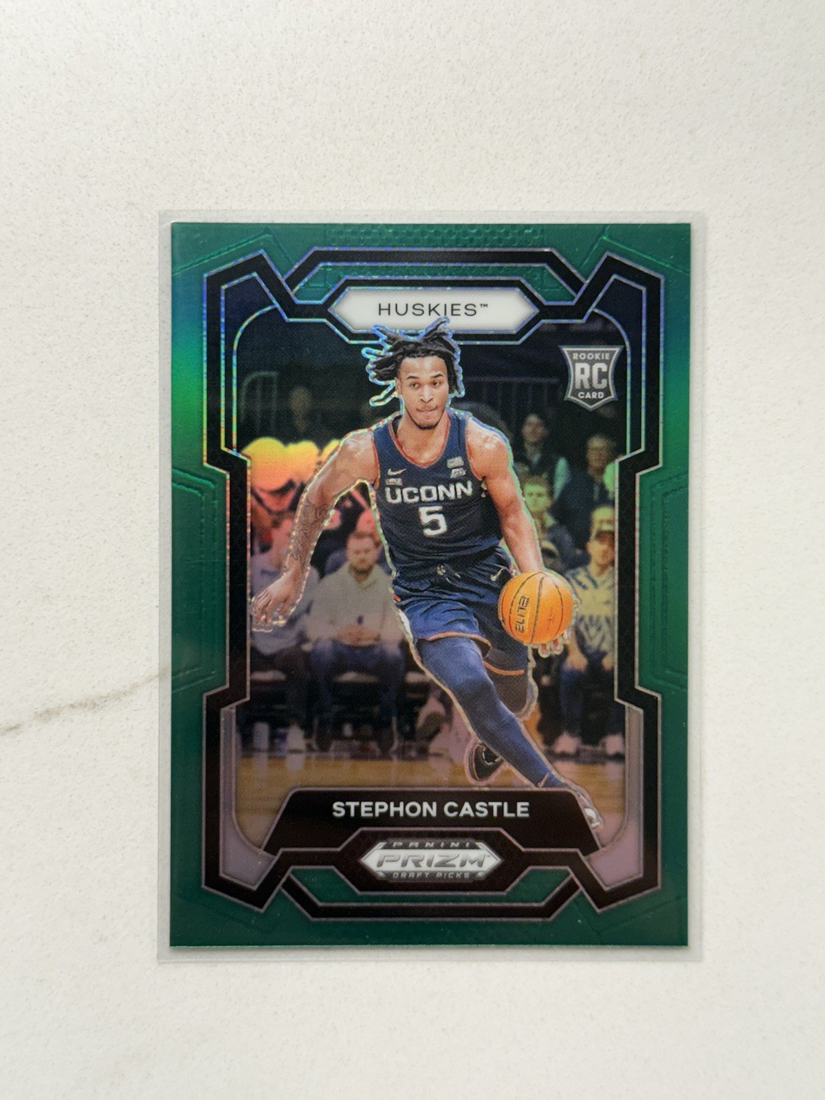 2024 Panini Prizm Draft Picks Stephon Castle #17 Green Prizm Rookie Card