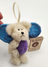 Vtg Butterfly Boyds Bear Ornament Mini Blossom Miniature Iridescent Wings Fairy