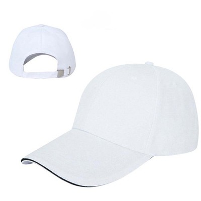 White Fashion Baseball Cap Ball Dad Hat Plain Solid Washed Men Women Adjustable