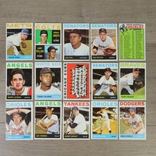 1964 Topps Baseball Cards Lot of 15 Robin Roberts HOF Jerry Grote RC Cubs Team