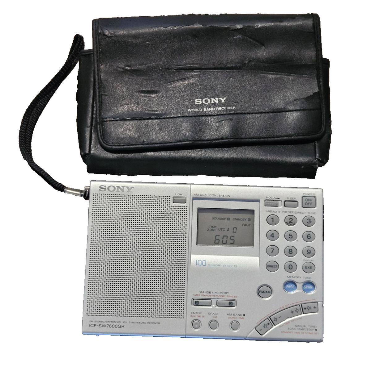 Sony ICF-SW7600GR World Band Receiver Radio EC With Case Manual