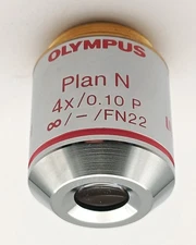 Olympus Microscope Infinity Objective Plan N 4x 0.0P  ∞/-/FN22 UIS2 - Immaculate