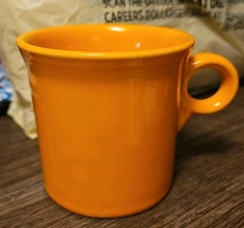 Fiesta Fiestaware Tangerine Orange O Ring Ceramic Coffee Mug Homer Laughlin