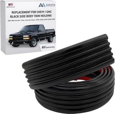 Black Side Body Trim Molding Compatible with 1988-1998 Chevy GMC Tahoe Suburban