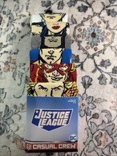 Justice League 6 Pack Pair Casual Crew Socks Bioworld Shoe Size 8-12