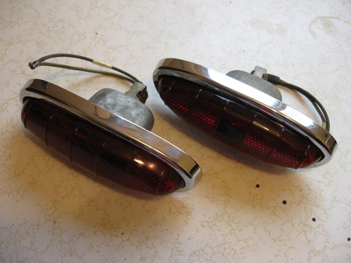 pair of 1949 1950 Ford antique automobile tailight assemblies new old stock NOS