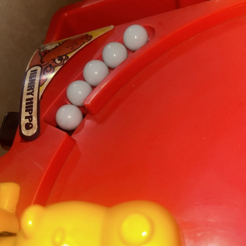 Vintage Hungry Hungry Hippos Hasbro 1978 Game Board Original Box 20 Marbles - Image 4 of 4