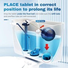 Vacplus Automatic Toilet Bowl Cleaner Tablets, Bathroom Toilet Tank Cleaner 30