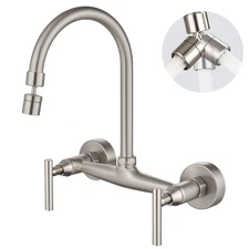 Wall Mount Kitchen Sink Faucet Wall Mounted Kitchen Faucets 8 Inch Center Double
