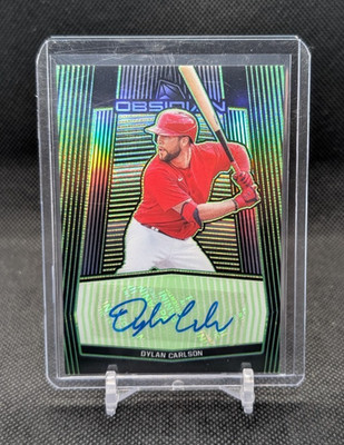 Dylan Carlson 2020 Panini Chronicles RC #4/5 Green Obsidian Auto Cardinals OA-DC