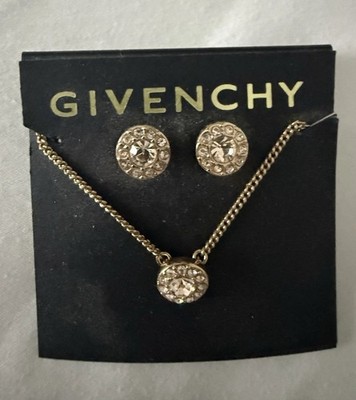Givenchy Jewelry Set / Rose Gold/ Pave Crystals  Earrings & Necklace