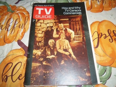 E New Eng. March 27 TV Guide 1971 BONANZA Landon Blocker Mitch Vogel JOHNNY CASH