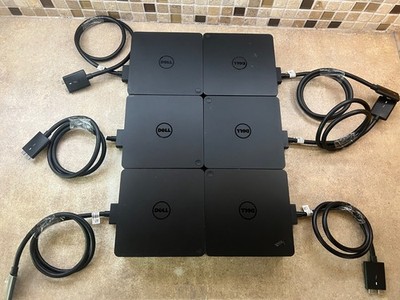 Lot of 6 Dell TB18DC (K16A) USB-C Thunderbolt Dual Docking Station
