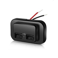 12V-24V Dual USB PD QC3.0 Car Boat RV Fast Charger Socket LED Power OutletPanel