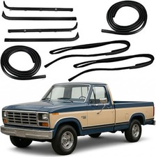 Door Window Weatherstrip Run Channel Sweep Felt Front Seal Kit For 1980-1986 F