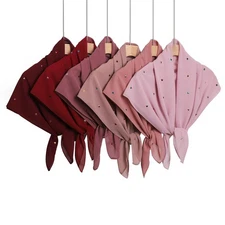 Square Scarf Women Muslim Chiffon Rhinestone Head Wrap Shawls Scarves Stoles