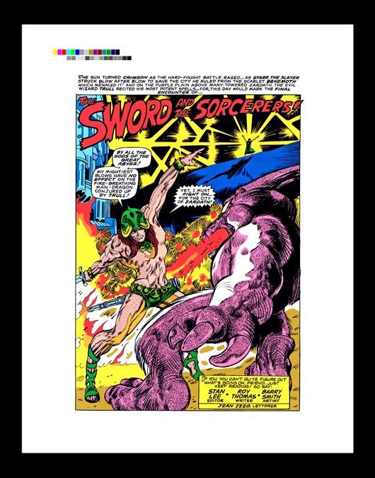Barry Smith Chamber of Darkness #4 Starr The Slayer Rare Production Art Pg 1