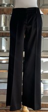 Prada Black Satin Women's Trousers Pants SZ 38, US SZ 2 Excellent Condition