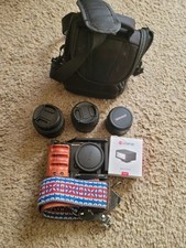 sony zv-e10 camera with 3 Lense Flash,cage Cleaning Kit And More.