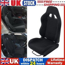 Racing Bucket Seat Large Car Seat + Runners Adjustable Breathable Cloth Material