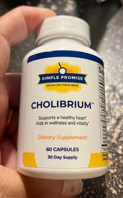 #ad Simple Promise CHOLIBRIUM 60 Caps Healthy Heart Wellness Vitality 01 2029 $34.99