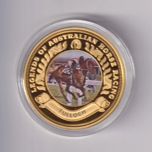 LEGENDS OF HORSE RACING COMMEMORATIVE PROOF MEDALLION - TULLOCH  #PL1894