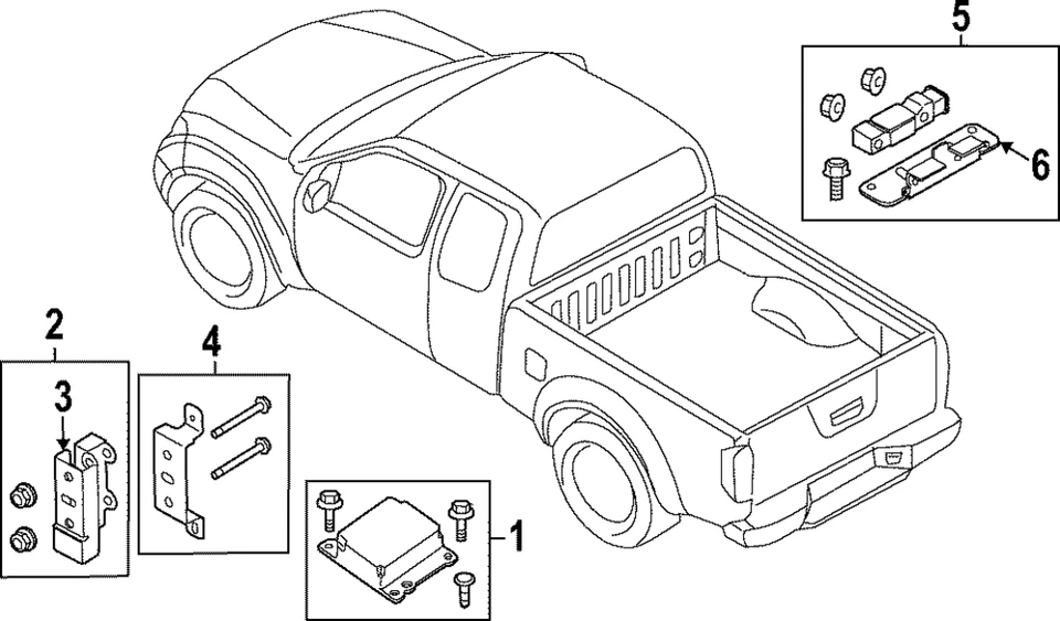 Genuine Nissan Frontier Xterra Pathfinder Front Grille Center Crash Sensor NEW O - Image 3 of 4