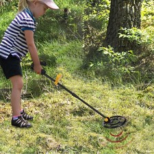 Waterproof Metal Detector for Kids Adjustable Kids Detector w/ Shovel  Rake