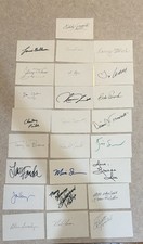 SIGNED INDEX CARD LOT X24 ENTERTAINMENT JANE FONDA JON VOIGHT NEIL SIMON ETC SIGNED INDEX CARD LOT X24 ENTERTAINMENT JANE FONDA JON VOIGHT NEIL SIMON ETC