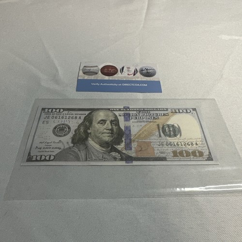 Billete de 100 dólares firmado por Armand Assante - utilería de película falsa - con certificado de autenticidad - como nuevo - Imagen 5 de 6