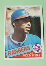 1985 Topps Baseball #371 Mickey Rivers - Texas Rangers