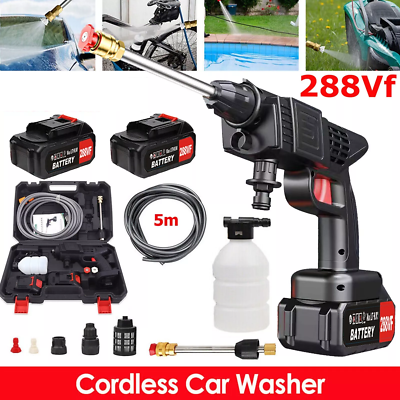 #ad 2025 460W Cordless Electric High Pressure Water Spray Gun Set Car Washer Cleaner $29.98