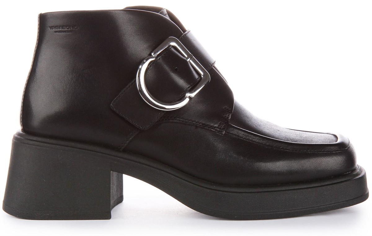 Vagabond Dorah Decorative Monk Strap Buckle Ankle Womens Boot