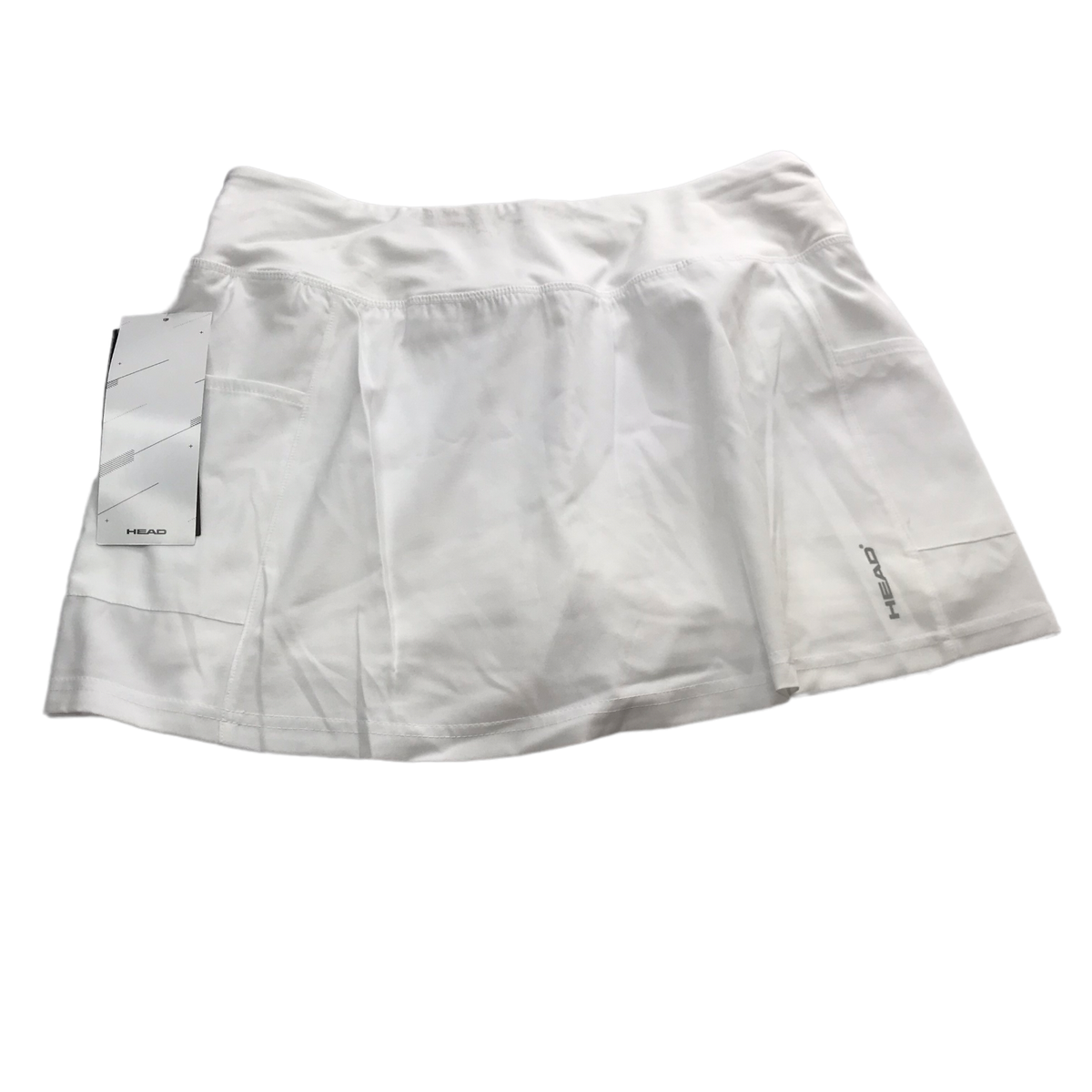 HEAD Women's Athletic Tennis Skirt With Ball Pocket White Size