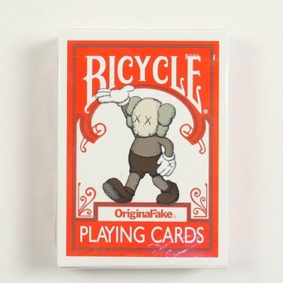 KAWS Original Fake BICYCLE Playing Cards Red, Brand New Never