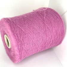 Lilac Pink BABY ALPACA WOOL BLEND Yarn Cone for LACE WEIGHT USA TARIFF FREE
