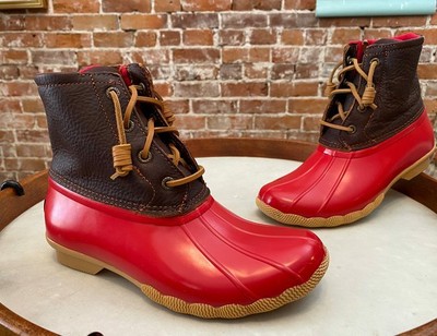 sperry red boots