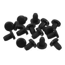 16 Pieces Black Rubber Stopper, 3.8mm Plug Holes for 3.5mm/0.14" Hole