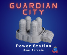 6mm Power Station - 1:285 scale Detailed sci-fi terrain Battletech, Epic 40k