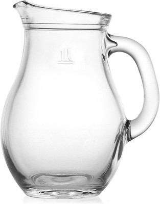 Pasabahce Bistro 80102 - Krug Glaskrug Wasserkrug, 1 Liter, Max ~1.150Ml