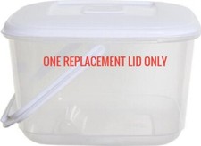 Clear Plastic Food Grade Storage Container Bucket Lid & Handle 6 & 10 Litres