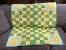 DUCK Baby Quilt Handmade Machine Quilted 40 X 45 - Great Gift