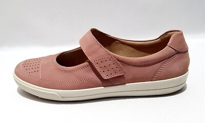 Hotter Felicity Dusty Pink Nubuk Schuhe Größe 6,5 UK Neu Freizeit Mary Jane Ballerinas 