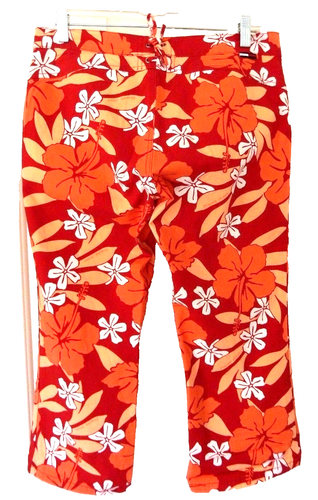 Tommy Jeans Hawaii Caprihose tropischer Blumendruck mit süßen Krawatten hinten - 9 ANSEHEN! - Bild 11 von 15