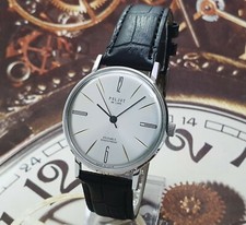 Vintage Watch USSR Poljot De LUXE Ultra SLIM Soviet Men's Wristwatch 2209