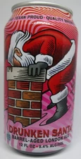 Drunken Santa Claus Beer 12 oz can Christmas Rahr & Sons Brewing Ft Worth, Texas